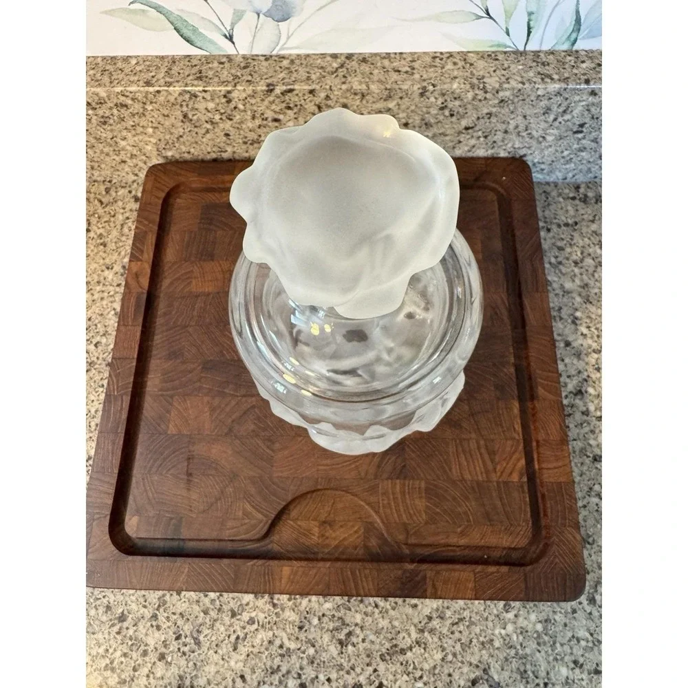 Bohemia 24% pbo Lead Crystal Glass Decanter Czech Republic Frosted Ice glass